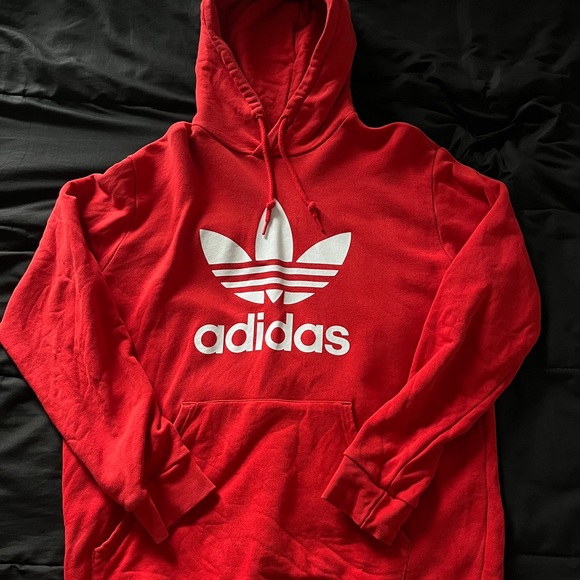 Adidas Red Hoodie - Picture 1 of 2